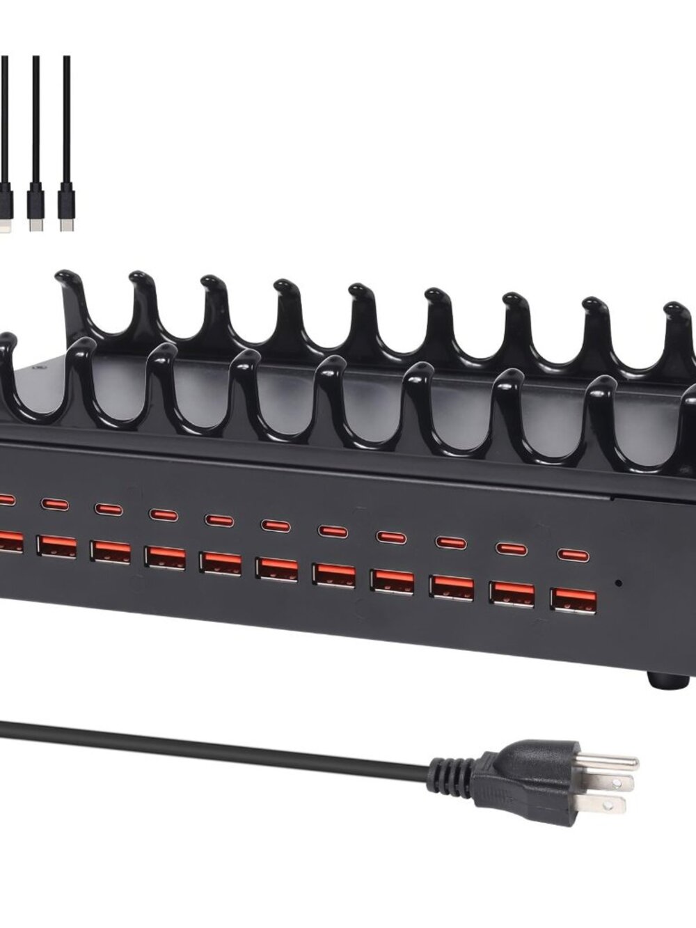 NEW 24 Ports 300W Charging Station for Multiple USB C Fast Kindle Phone Tablet